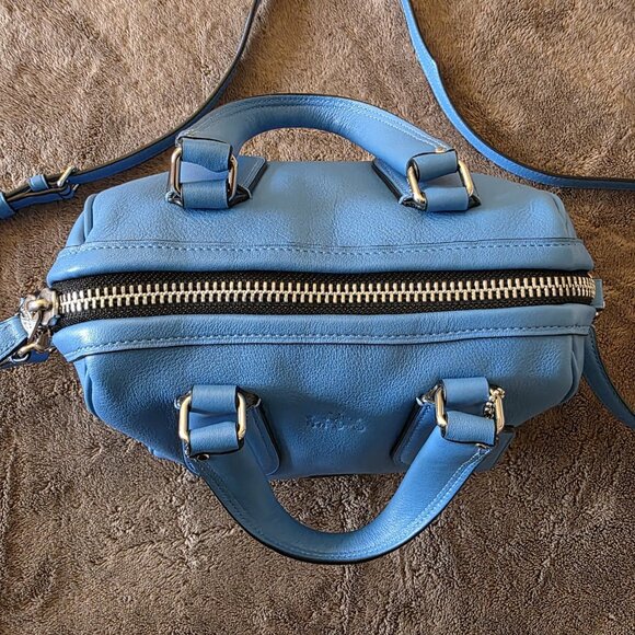 Coach x Peanuts Snoopy Limited Edition Mini Surrey Satchel Bag Blue Leather 3643 - Picture 14 of 16